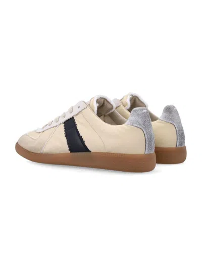 Maison Margiela Distressed Mixed Materials Replica Sneakers Black Vintage/yellow Vintage In Neutral