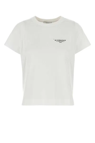 Givenchy White Cotton Jersey Crewneck T-shirt In White