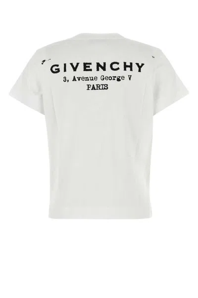 Givenchy White Cotton Jersey Crewneck T-shirt In White
