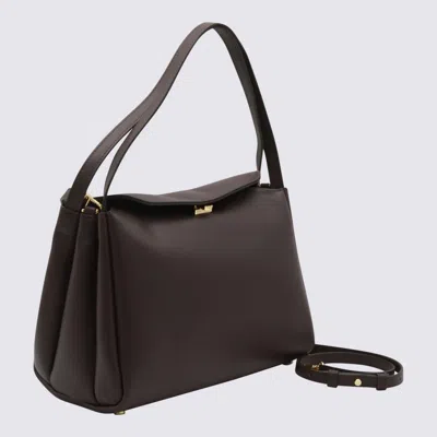 Themoirè Clasp-fastening Shoulder Bag In Brown