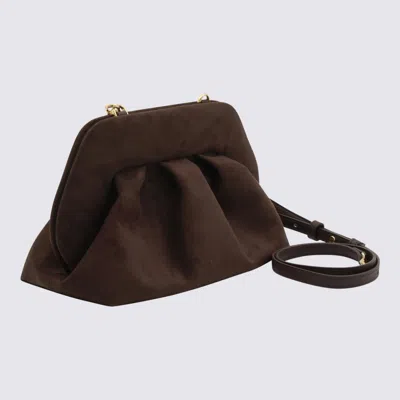 Themoirè Brown Vegan Bios Leather Clutches In Brown