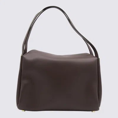 Themoirè Clasp-fastening Shoulder Bag In Brown