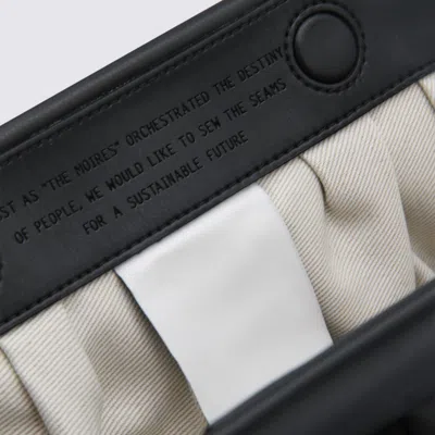 Themoirè Bios Faux Leather Clutch Bag In Black