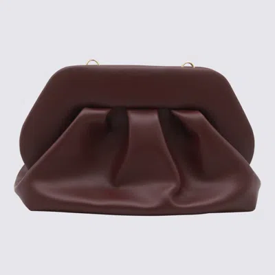 Themoirè Vegan Fabric Crossbody And Satchel Bag In Burgundy