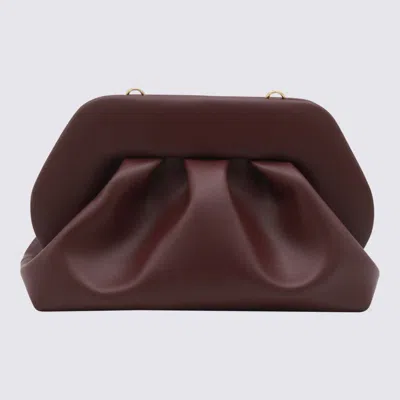 Themoirè Vegan Fabric Crossbody And Satchel Bag In Burgundy