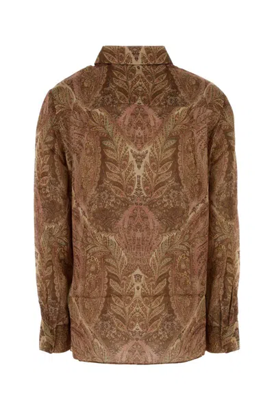 Zimmermann Hypnotic Silk Button-up Shirt In Brown
