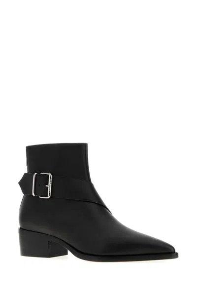 Alexander Mcqueen Ankle Boots With Block Heel And Buckle In Black