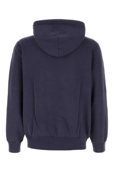 Polo Ralph Lauren Hooded Sweatshirt With Graphic Print And Pocket In Blue