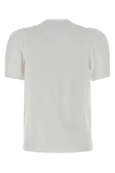 Alexander Mcqueen Cotton T-shirt With Crew Neck And Puff Sleeves In White