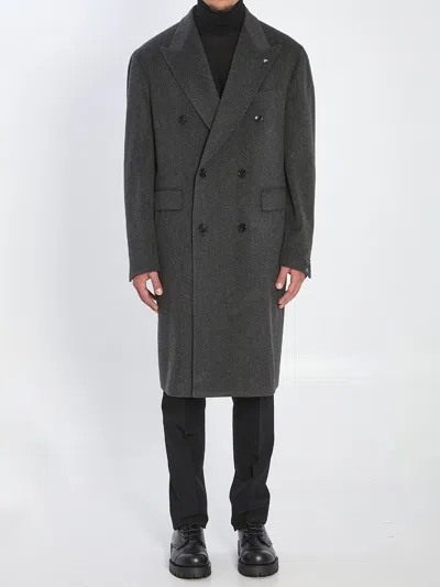 Tagliatore Pino Lerario Double-breasted Coat In Gray