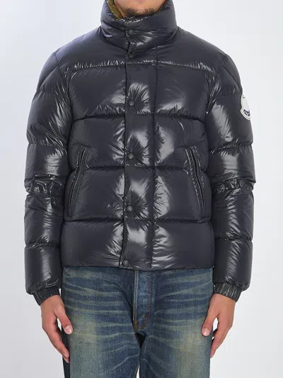 Moncler Black Dervox Short Down Jacket In Blue