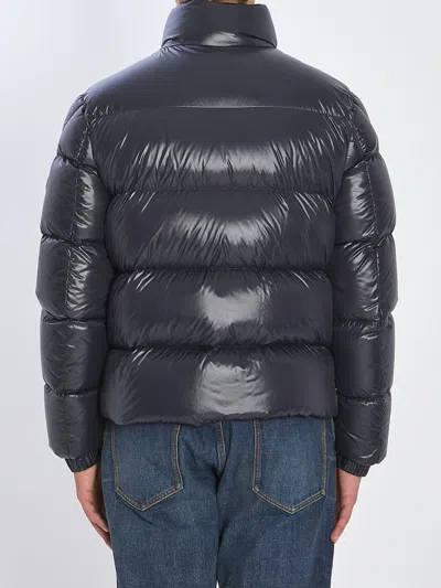Moncler Black Dervox Short Down Jacket In Blue