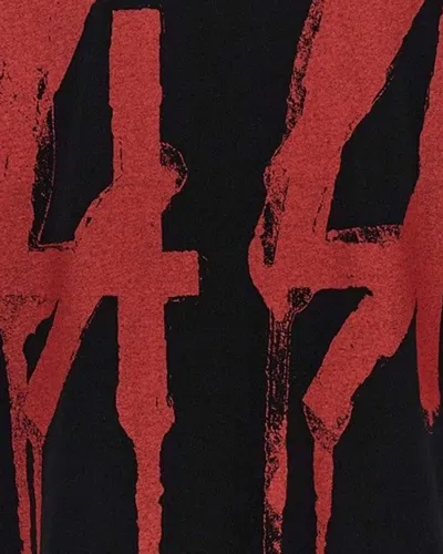 44 Label Group Drip Risk Red T-shirt In Black