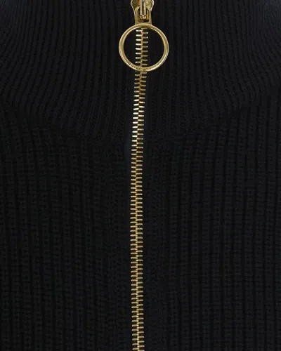 Paul & Shark Blue Full-zip Cardigan In Black