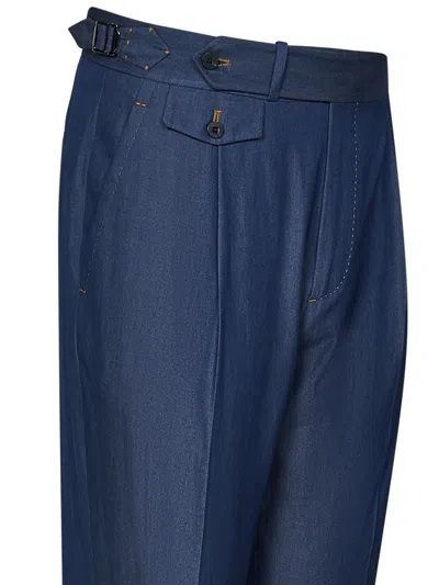 Franzese Collection Franzese Napoli James Bond 007 Model Trousers In Blue