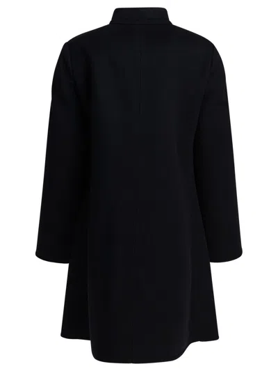Valentino Embellished Stand Collar Coat With Pocket Detail In Black