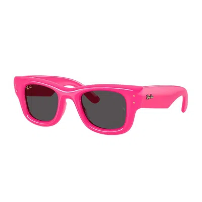 Ray Ban Unisex Wayfarer Puffer Square Sunglasses, Rb4940 In Pink