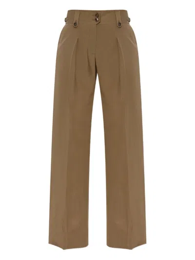 Tom Ford Pleated Trousers In Brown