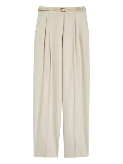 Max Mara Studio Entrata Trouser Beige In Black