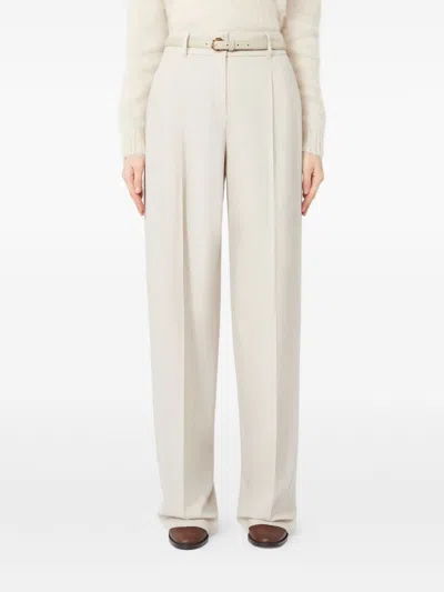 Max Mara Studio Entrata Trouser Beige In Black