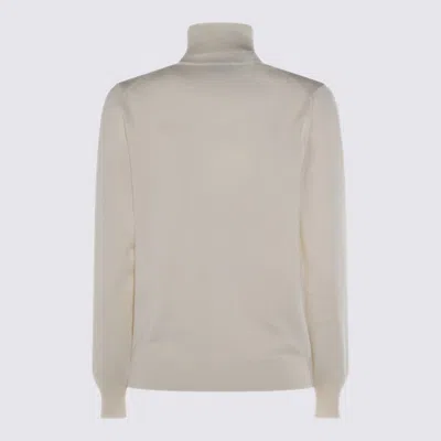 Malo Long Sleeve Turtleneck Knitwear Top In Neutral