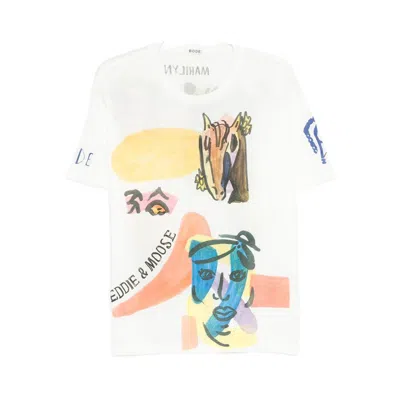 Bode Collage Printed Cotton-jersey T-shirt In White