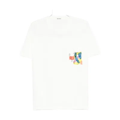 Bode Abstract-print Pocket T-shirt In White