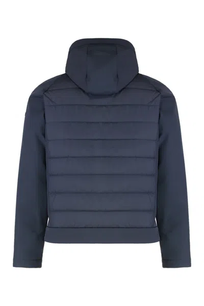 Paul & Shark Hooded Jacket Waterproof Fabric In Blue