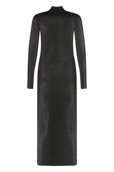 Diesel Black Shiny M-zary Dress Women In Black