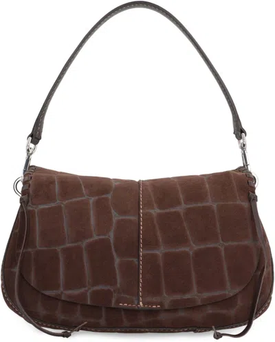 Gianni Chiarini Helena Round Shoulder Bag In Brown