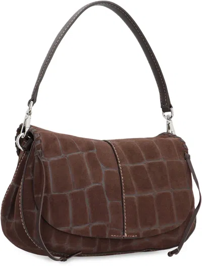 Gianni Chiarini Helena Round Shoulder Bag In Brown