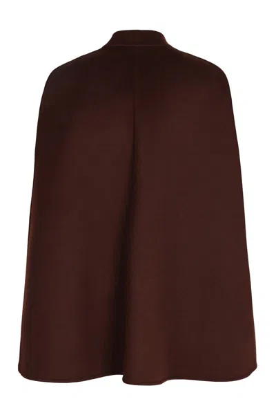Gucci Women Wool Caban Jacket In Brown
