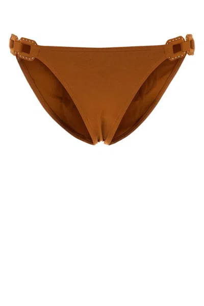 Eres Women Caramel Stretch Nylon Abordage Bikini Bottom In Brown