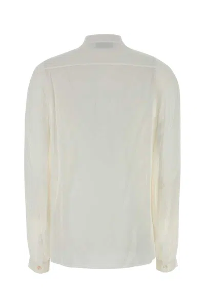 Tory Burch Georgette Bow Blouse Shirts White In White