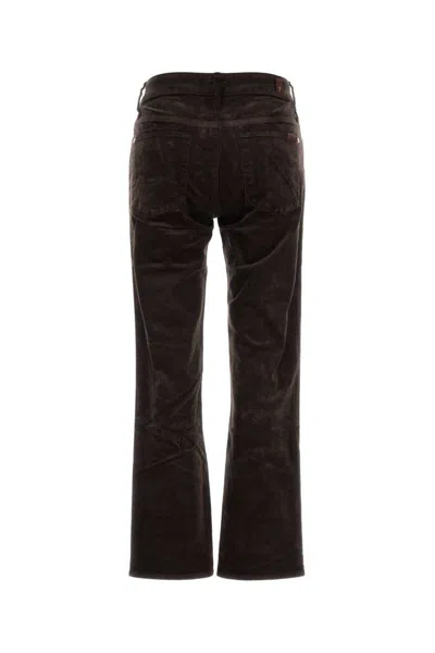 7 For All Mankind Chocolate Corduroy Calie Pant In Black