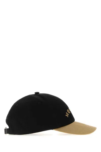 Alexander Mcqueen Two-tone Embroidered Logo Baseball Hat In Black