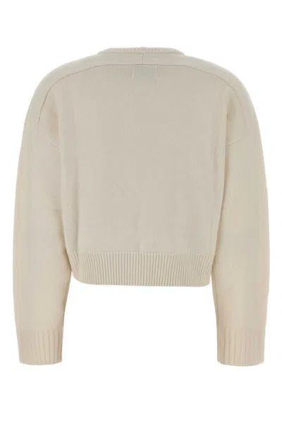Loulou Studio Loulou Ivory Wool Blend Bruzzi Sweater In Neutral