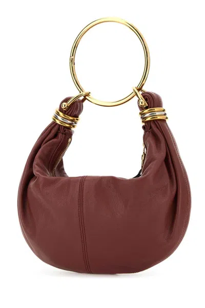Chloé Chloe Women Antiqued Pink Leather Small Bracelet Handbag In Pink