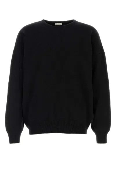 Fear Of God Merino Wool Crewneck Sweater In Black