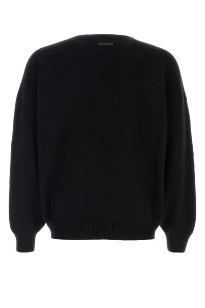 Fear Of God Merino Wool Crewneck Sweater In Black