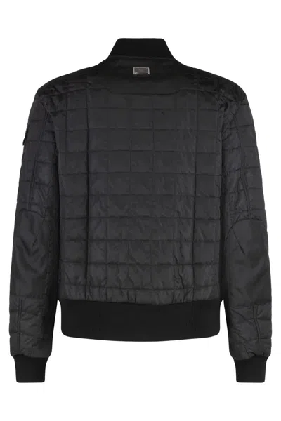 Dolce & Gabbana Padded Bomber Jacket In Black