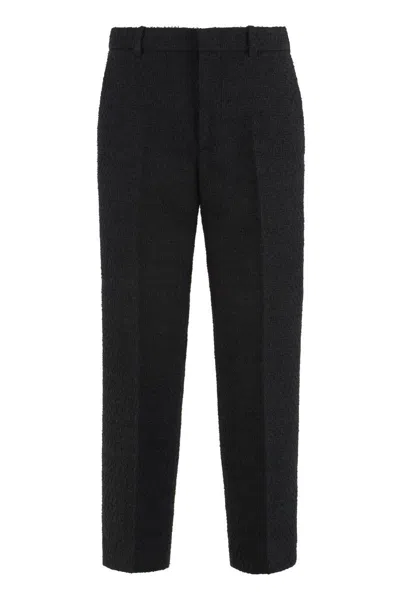 Gucci Tailored Cady Trousers With Pockets And Crease In Black