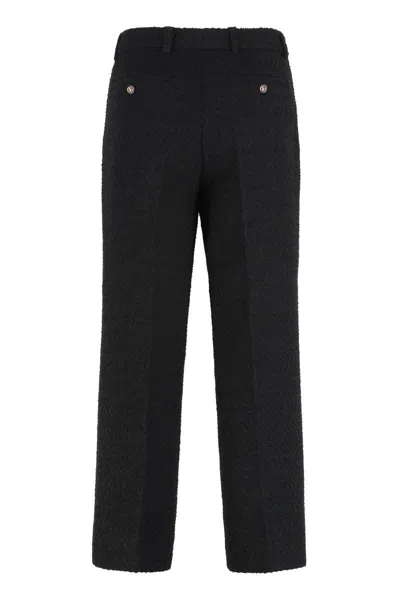 Gucci Tailored Cady Trousers With Pockets And Crease In Black