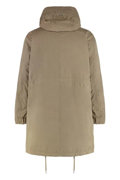 Herno Drawstring-hood Parka In Gray
