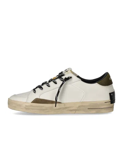 Crime London Sk8 Deluxe White Military Sneaker In White