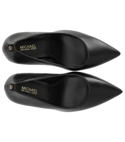 Michael Kors Alina Leather Pointy-toe Pumps In Black