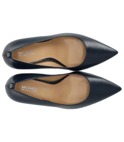Michael Kors Alina Leather Heels In Blue