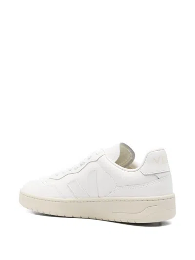 Veja V-90 Perforated Sneakers In White