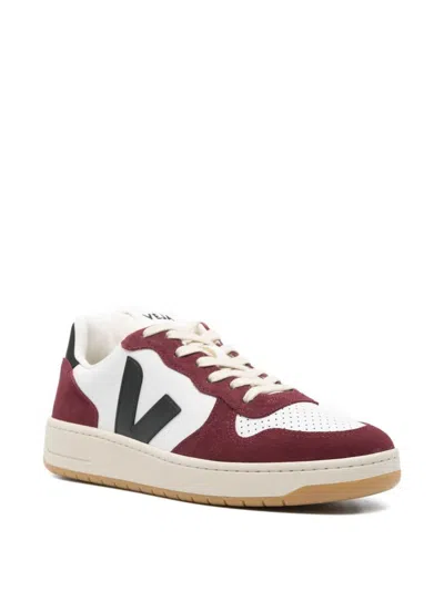 Veja Leather Sneakers With Rubber Sole And Perforated Detailing In Multi