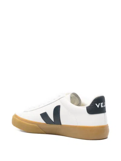 Veja Campo Leather White Nautico Natural Trainers In White